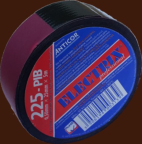 Izolační páska 225 PIB/25x5x0,5/ černá 1