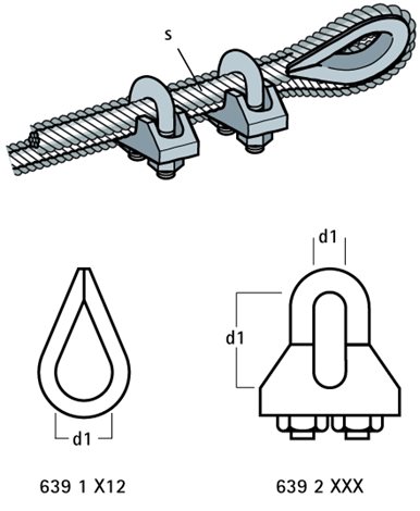 6392308 BIS Lanová svorka 3mm 2