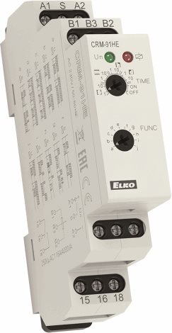 CRM-91HE UNI+potenciometr Multifunkční časové relé s ext. ovládáním, AC/DC 12-240V 2