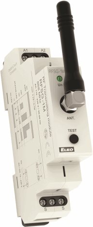 RFSG-1M Vysílací RF modul na DIN, přenos povelu od zařízení