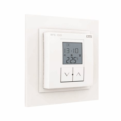 RFTC-10/G/BR/BR Digitální RF regulátor teploty (komplet - stroj+kryt+rámeček/bílá) 2