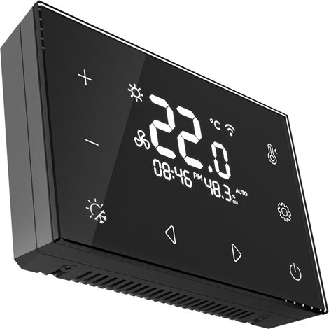 RFTC-7/B Bezdrátový skleněný dotykový zónový termostat - černá 2