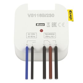 VS116B/230 Pomocné relé řady VS, 1x16A přepínací, AC 230V montáž do krabičky