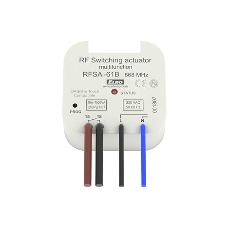 RFSA-61B/230V Spínací RF aktor - 6 funkcí, 1xspínací 16A