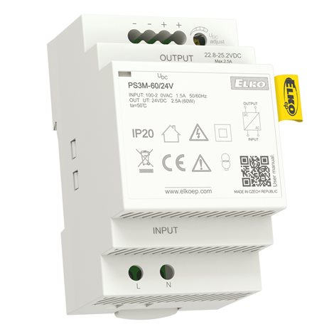 PS3M-60 /24V spínaný zdroj 24VDC/60W