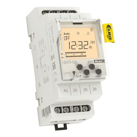 SHT-1/2 230VAC Spínací hodiny digitální, 2 kanál, denní a týdenní program, 16A