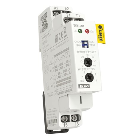 TER-3D termostat 24-230V AC, 24V DC 0-60st topení/chlazení