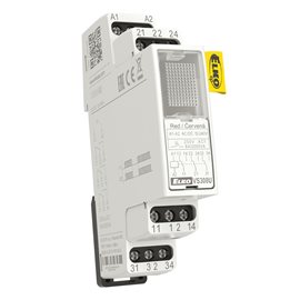 VS308U/červená pomocné relé s kontrolkou 3x8A přepínací UNI AC/DC 12-240V