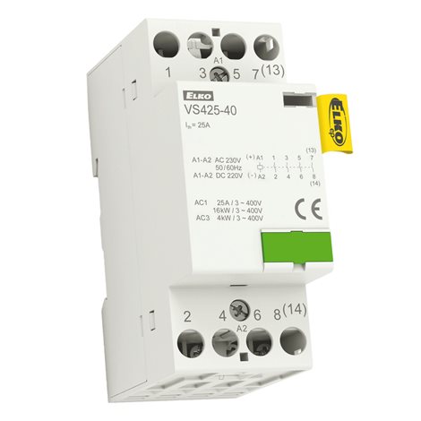 VS425-31 Instalační stykač 4x25A 230V AC/DC