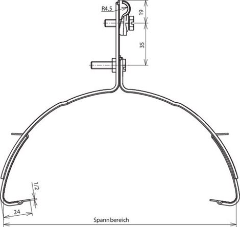 202900 PV15 na hřebenáče s DEHNquic Rd6-10mm, výška 120-240mm,Niro 2