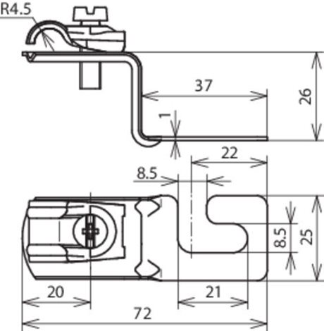 202906 PV22 s DEHNquick Rd6-10mm na hřeben na vlnité krytiny niro 2