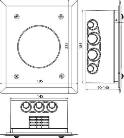 476050 krabice do zatepl. TSK WDVS 180X140X88 K V2A 2