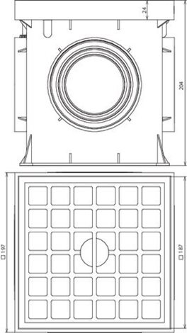 549051 skříň pro zkušební svorky, 200x200x205mm plast 2