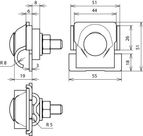 380116 FSK 2X8.10 16 FRM10X50 AL 2