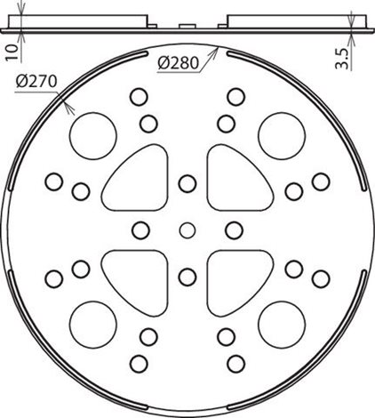 102060 podložka plast  pod BP d= 280 mm 2