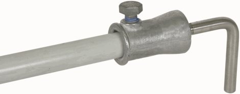 106341 úchyt rozpěrky lomený 90st., Al, Rd 8 1
