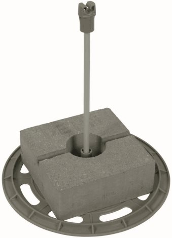 253115 betonový podstavec 5,2kg + izol.držák Rd8mm 295mm 1