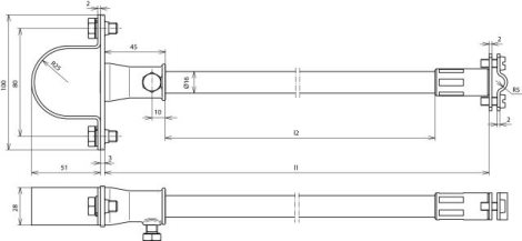 106331 tyč distanční 1030mm DEHNiso-Combi 2