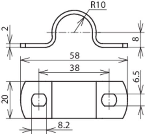 275129 pod.ved. CUI  20mm/6,5x8mm NIRO 2