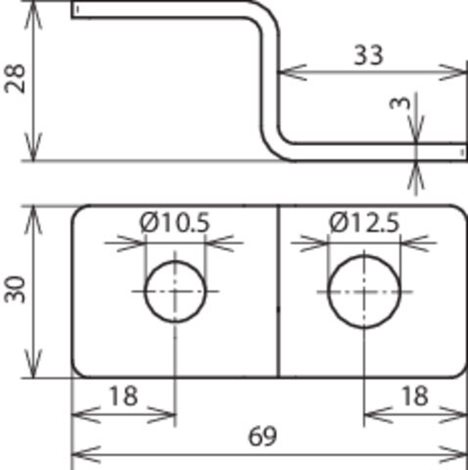 390499 koncovka pro uzemňovací body 10,5mm,12,5mm Niro 2