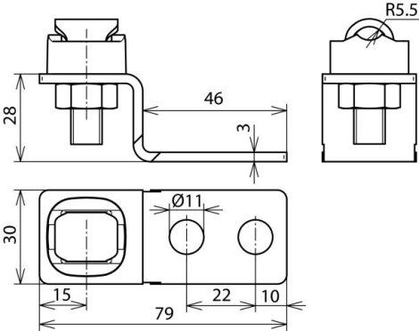 363010 koncovka k uzem.bodům FeZn 11/7-10mm 2
