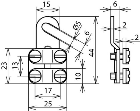 444006 Uzemňovací kabelové oko 6-16mm² M5/M6 2