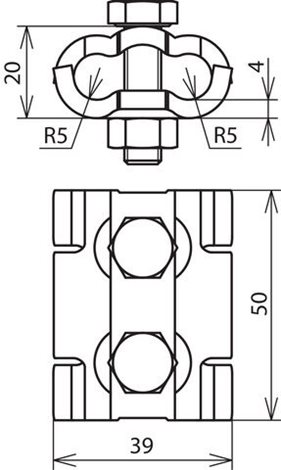 305000 svorka paralelní FeZn Rd 4-10 2
