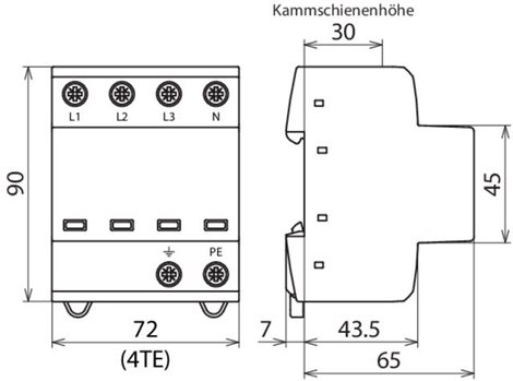 941400 DEHNshield DSH TNS 255 kombinovaný svodič 12,5kA typ 1+2 4p 3