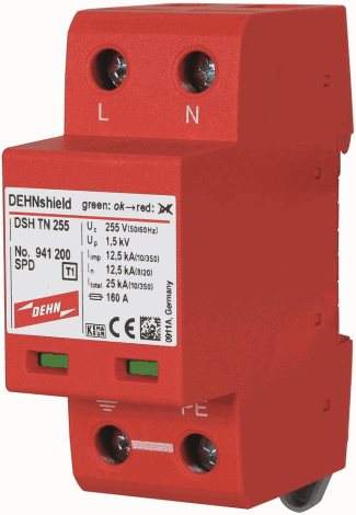 941200 DSH TN 255 Základní kombinovaný svodič přepětí DEHNshield 1