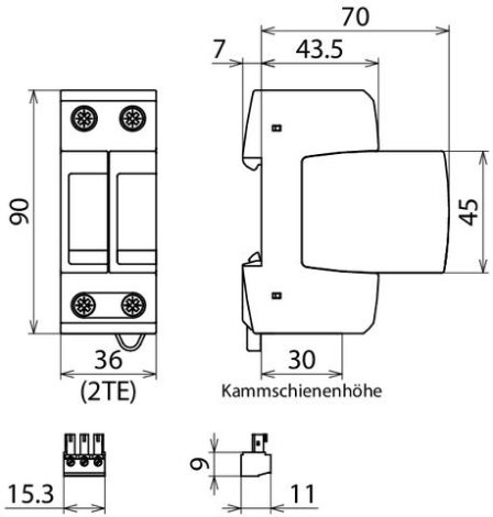 952220 Svodič přepětí DEHNguard M - DG M TN ACI 275 FM 3
