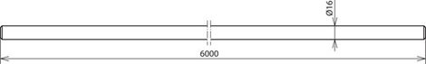 104600 jímací tyč Rd 16 AlMgSi 6000mm na prodluž.jímačů 2