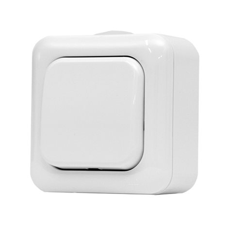 134.21701.G Tlačítkový spínač na povrch  1/0 IP44 šedý, 250V~ 50Hz/10A 1