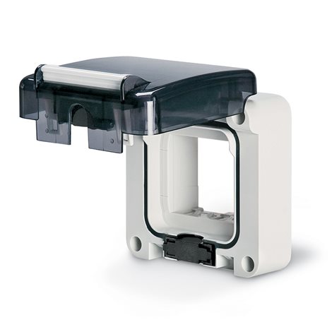 137.002 PROTECTA IP66 - vrchní kryt zásuvky pro přístroje - dvojmodulová