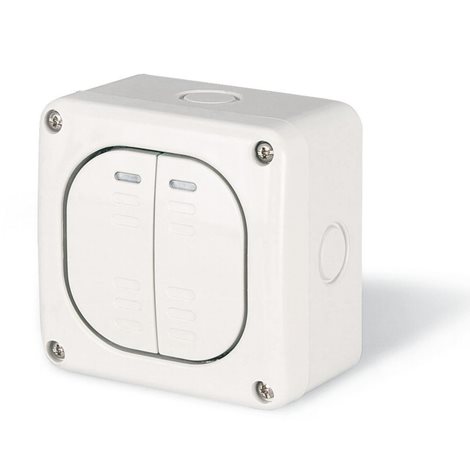 137.5022 PROTECTA IP66 - spínač č.5 20Ax, 250V - pro montáž na omítku (dodáváno včetně krabice)