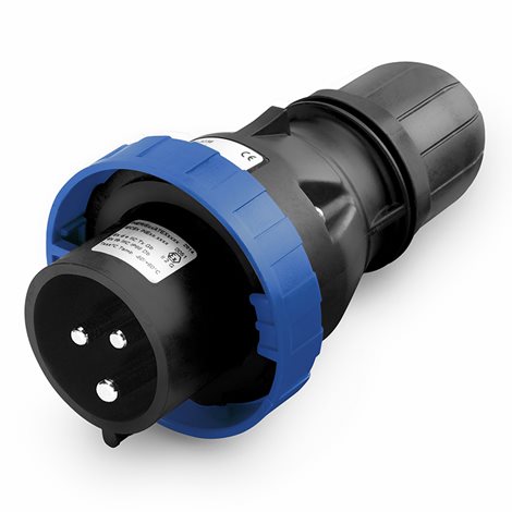 219.1633 Vidlice OPTIMA-EX - 2p+E, 16A, 6h/200-250 V, 50/60 Hz, IP67 (II 2GD)