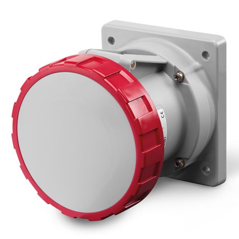 428.6363 Zásuvka vestavná OPTIMA, rovná - 2P+E, 63A, 6h/200-250 V, 50/60 Hz, IP67