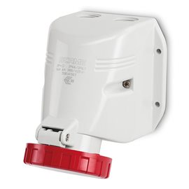 518.3257T Zásuvka nástěnná OPTIMA, šikmý box TOP - 3P+N+E, 32A, 6h/380-415 V, 50/60 Hz, IP67