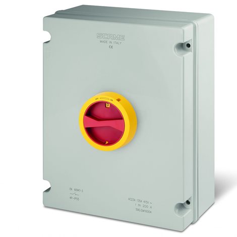590.EM12505 Průmyslový spínač ISOLATOR plastový - 125A 4P IP55 emergency