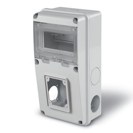 633.1012 Prázdná zásuvková skříň ENERBOX 3-5 otvorů (zás.63A/5p) - 6DIN