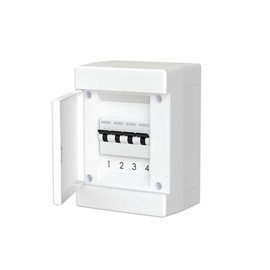678.1004.BW Přístrojová skříň nástěnná DINAMIC IP40 4moduly, bíle dveře, bez svorkovnice N a PE