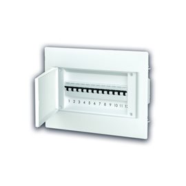 678.1012.AW Přístrojová skříň vestavná DINAMIC IP40 12modulů, bíle dveře, svorkovnice N a PE