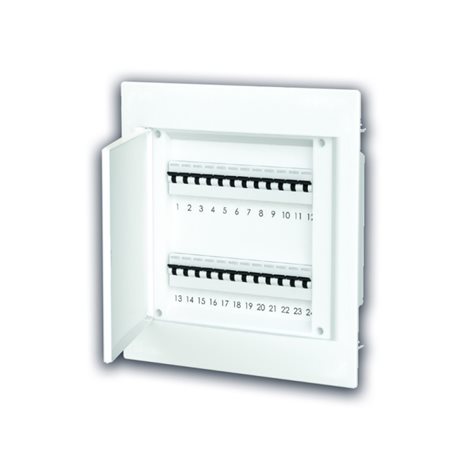 678.2024.AW Přístrojová skříň vestavná DINAMIC IP40 24modulů, bíle dveře, svorkovnice N a PE