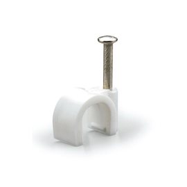 830.30/12 Příchytka pro kulatý kabel bílá - průměr 12 mm