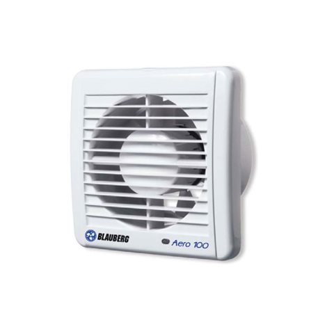 Aero 125T axiální ventilátor, kul. ložiska, zpětná klapka, průměr 125 s časovačem