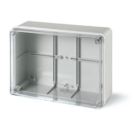 686.229 Rozbočovací krabice SCABOX IP56 - vnitřní rozměr 300x220x120mm, průhledný kryt