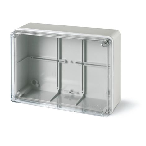 686.229 Rozbočovací krabice SCABOX IP56 - vnitřní rozměr 300x220x120mm, průhledný kryt
