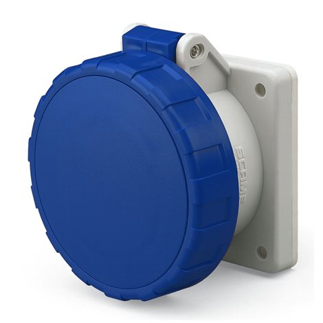 418.3263 Zásuvka vestavná OPTIMA, šikmá - 2P+E, 32A, 6h/200-250 V, 50/60 Hz, IP67