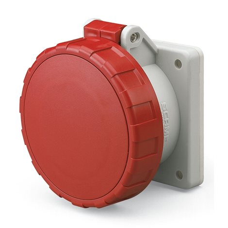 418.6367 Zásuvka vestavná OPTIMA, šikmá - 3P+N+E, 63A, 6h/380-415 V, 50/60 Hz, IP67
