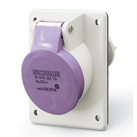 430.1619 Zásuvka vestavná IEC309 do 50V, šikmá - 3P, 16A, 20-25 V, 50/60 Hz, IP44 2