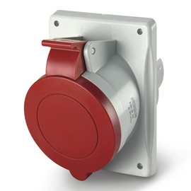 413.1666 Zásuvka vestavná OPTIMA, šikmá - 3P+E, 16A, 6h/380-415 V, 50/60 Hz, IP44/IP54